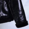 Buckled collar synthetic leather Jacket for Men