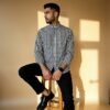 Black and white checkered shirt