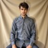Grey full sleeve men shirt