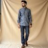 Grey full sleeve men shirt