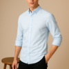 Light Blue Cotton Shirt For Men
