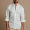 Plain White Cotton Shirt For Men